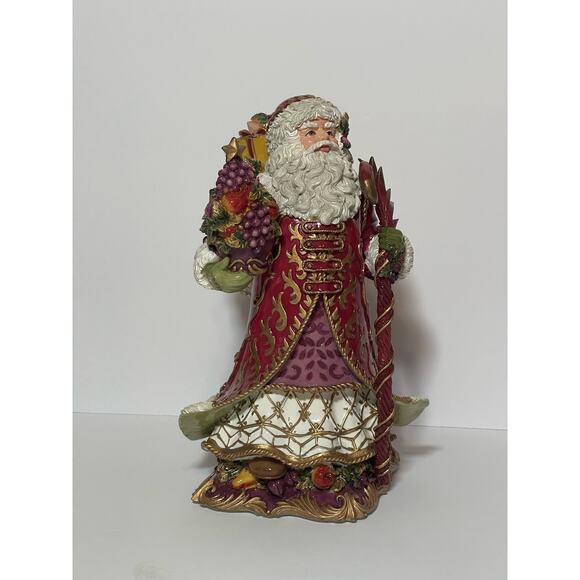 Fitz & Floyd Renaissance Musical Santa Figurine W/box - Deck The Halls - Picture 5 of 11